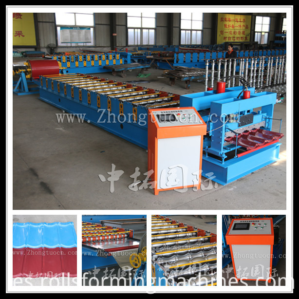 Rollo de azulejos esmaltados que forma la máquina (8) Glazed tile roll forming machine (8)